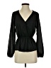 Leith 100% Polyester Black Long Sleeve Blouse Size XS - photo 1