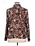 Halogen Animal Print Brown Long Sleeve Blouse Size XL - photo 2