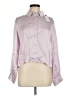 Astr 100% Viscose Metallic Pink Long Sleeve Blouse Size M - photo 1