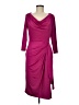Tadashi Solid Pink Burgundy Cocktail Dress Size M - photo 1