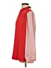 misook 100% Polyester Color Block Red Long Sleeve Blouse Size L - photo 5
