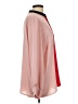 misook 100% Polyester Color Block Red Long Sleeve Blouse Size L - photo 4