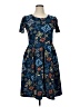 Lularoe Print Blue Casual Dress Size XL - photo 1