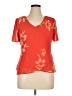 Studio 1 100% Polyester Orange Short Sleeve Top Size 14 - photo 1