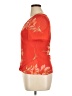 Studio 1 100% Polyester Orange Short Sleeve Top Size 14 - photo 5