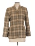 Faconnable Plaid Brown Wool Blazer Size 10 - photo 1