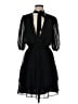 Nanette Lepore 100% Polyester Polka Dots Solid Black Cocktail Dress Size 8 - photo 1