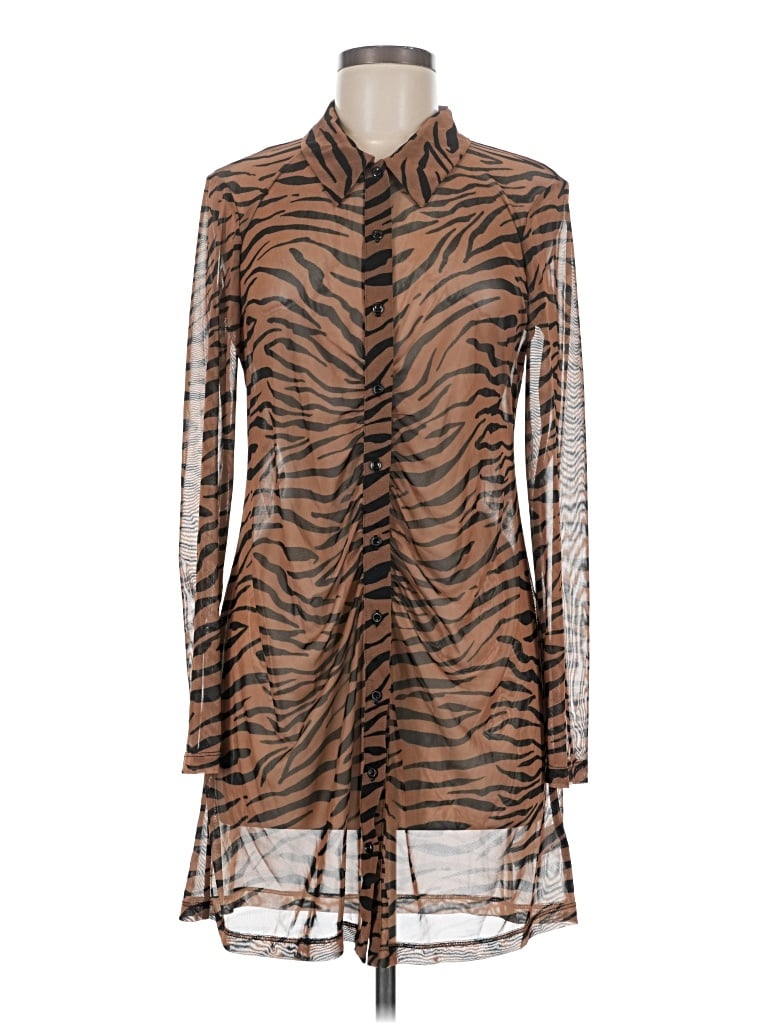 Wild Fable Long Sleeve Blouse In Brown