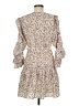 Nicholas 100% Polyester Print Tan Casual Dress Size 8 - photo 2