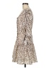 Nicholas 100% Polyester Print Tan Casual Dress Size 8 - photo 5