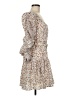 Nicholas 100% Polyester Print Tan Casual Dress Size 8 - photo 4