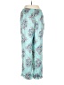 Laundry by Shelli Segal 100% Polyester Floral Blue Casual Pants Size L - photo 2