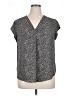 Fun2Fun 100% Polyester Polka Dots Black Short Sleeve Blouse Size XL - photo 1
