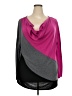 Fashion Bug Color Block Pink Long Sleeve Blouse Size 2X - photo 1
