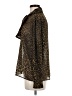 MNG Animal Print Brown Long Sleeve Blouse Size M - photo 5