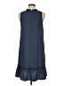 Ann Taylor LOFT 100% Polyester Solid Blue Casual Dress Size 6 - photo 2