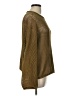 Lafayette 148 New York 100% Cotton Metallic Brown Pullover Sweater Size L - photo 4
