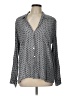 Just Living 100% Rayon Polka Dots Gray Long Sleeve Blouse Size L - photo 1