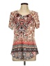 One World Red Short Sleeve Blouse Size L - photo 1