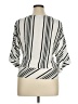 PREMISE 100% Rayon Stripes White Silver 3/4 Sleeve Blouse Size XL - photo 2