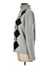Lands' End 100% Cashmere Argyle Gray Cashmere Pullover Sweater Size L - photo 5