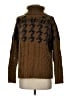 John & Jenn 100% Acrylic Houndstooth Brown Pullover Sweater Size S - photo 1
