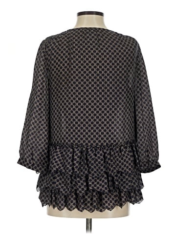 The Great. 3/4 Sleeve Silk Top (view 2)