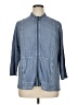 Travelers by Chico's Jacquard Blue Track Jacket Size XL (3) - photo 1