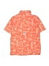 Columbia 100% Polyester Paisley Orange Short Sleeve Button-Down Shirt Size 8 - photo 2