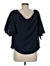 Sugar Lips 100% Polyester Black Blue 3/4 Sleeve Blouse Size M - photo 2