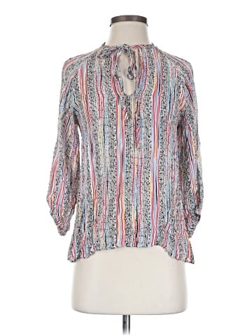 Tucker 3/4 Sleeve Silk Top (view 1)