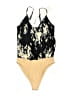 WAYF 100% Polyester Gold Bodysuit Size XS - photo 1