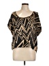 Studio Y 100% Polyester Gold Short Sleeve Top Size L - photo 1