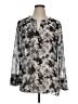 Ellen Tracy 100% Polyester Gray 3/4 Sleeve Blouse Size XL - photo 1