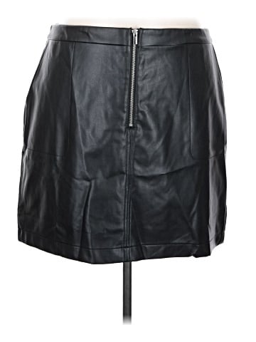 ELOQUII Faux Leather Skirt (view 1)