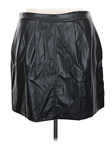 ELOQUII Faux Leather Skirt (view 2)