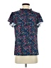 SimpleFun Blue Short Sleeve Blouse Size S - photo 1