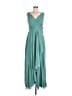 Unbranded 100% Polyester Teal Cocktail Dress Size 6 - photo 1