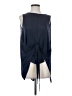 Pink Stitch Blue Sleeveless Blouse Size 4 - photo 1