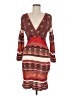 Cool Attitudes Print Red Cocktail Dress Size M (estimated) - photo 1