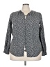 Nine West 100% Polyester Polka Dots Gray Long Sleeve Blouse Size XXL - photo 1