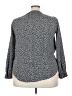 Nine West 100% Polyester Polka Dots Gray Long Sleeve Blouse Size XXL - photo 2