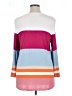 MULTIPLES 100% Rayon Color Block Pink Long Sleeve Top Size 0X - photo 2
