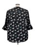 Laura Scott 100% Polyester Black 3/4 Sleeve Blouse Size 2X - photo 2
