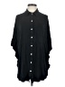 Soft Surroundings Solid Black Short Sleeve Button-Down Shirt Size S - photo 1
