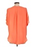 Astr 100% Polyester Orange Short Sleeve Blouse Size L - photo 2