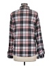 Passport 100% Polyester Plaid Gray Long Sleeve Blouse Size 18 - photo 2