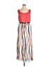 Bisou Bisou 100% Polyester Print Pink Casual Dress Size 16 - photo 1