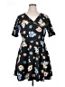 ASOS 100% Polyester Floral Black Casual Dress Size 14 - photo 1