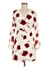 Lush 100% Polyester Floral Ivory Casual Dress Size M - photo 1